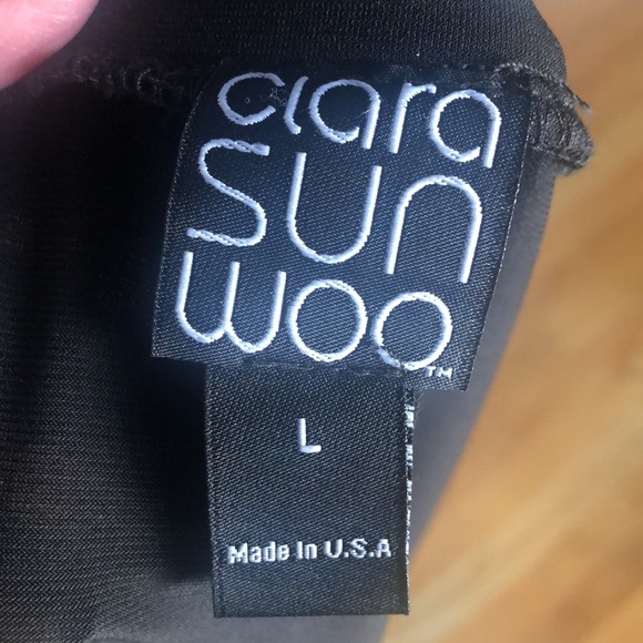 Clara Sun Woo large black knit pull on midi skirt NWT - Picture 7 of 7